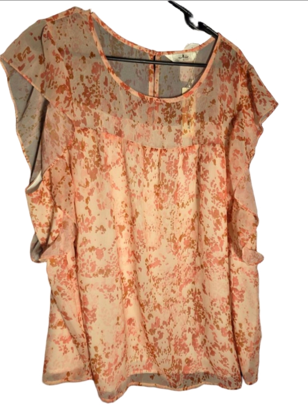 Women's Agnes Orinda Blouse Plus 4X Pink Brown Floral NWT cottagecore y2k